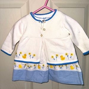 Carters baby girl 2-piece dress with sweater